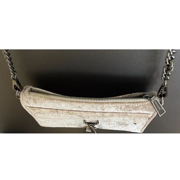 Rebecca Minkoff Suede Mini MAC Crossbody Purse Pink/Taupe Blend - Picture 8 of 16